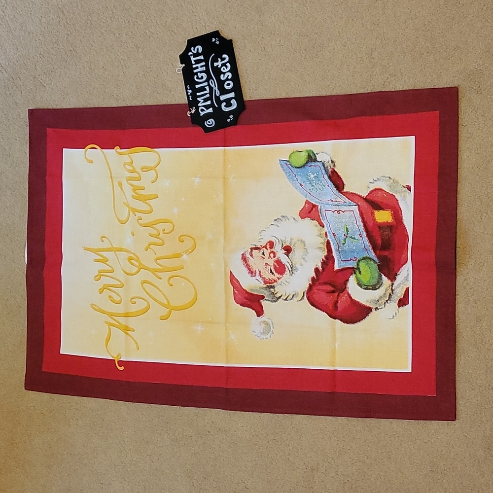 Williams Sonoma Santa Claus Towel "Merry Christmas" Dear Santa